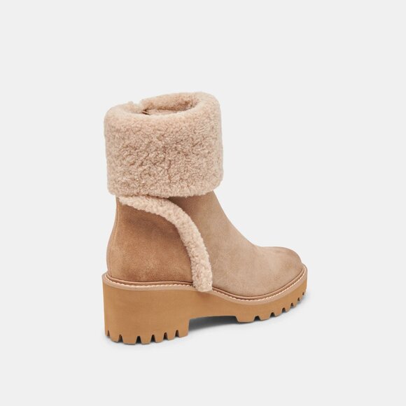 Dolce Vita Hug H2O Waterproof Boots in Mushroom Suede - Picture 3 of 9